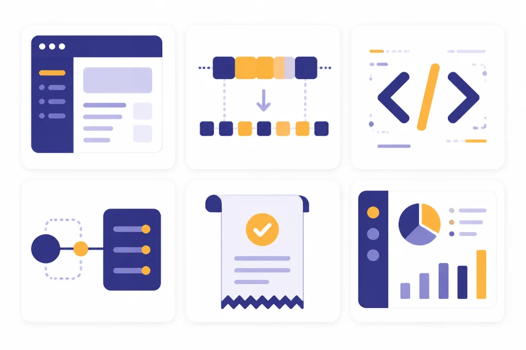 Token counter alternatives compared as abstract tool cards Comparison grid of token counting methods