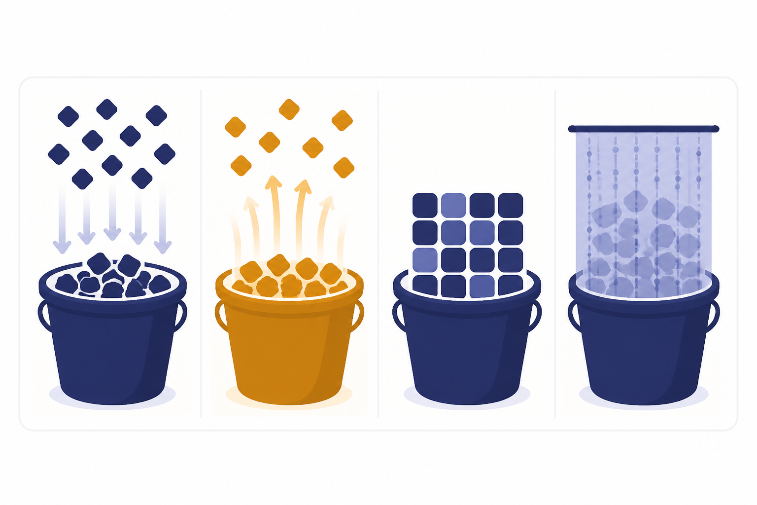 Four dashboard buckets hold incoming, outgoing, repeated, and hidden token tiles.